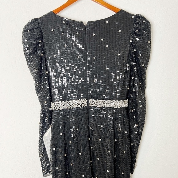 Mac Duggal Womens Sequined A Line Gown - Picture 6 of 10